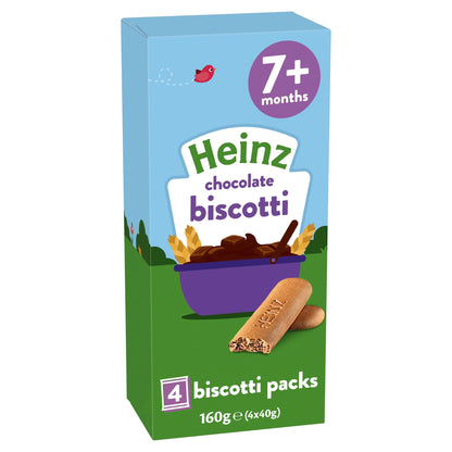 Heinz Chocolate Biscotti Baby Food Snack 7m+ 4x40g — image 1