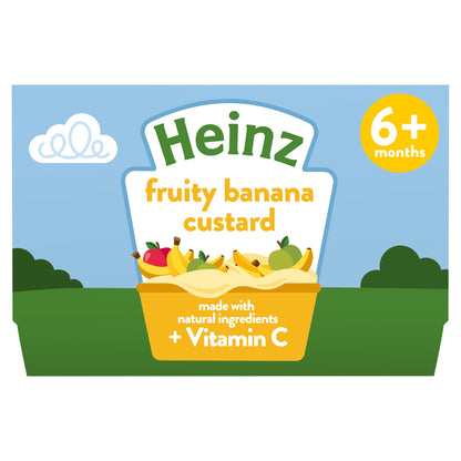 Heinz Fruity Banana Custard Baby Food Dessert Pots 4 x 100g — image 1