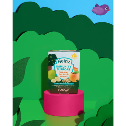 Heinz Immunity Support Banana, Apricot and Cereals Pot Baby Food 6m+ 2x100g — image 2