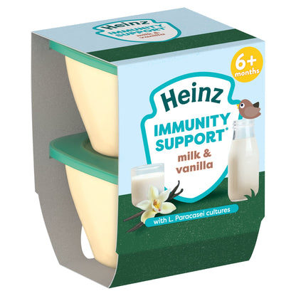 Heinz Immunity Support Milk and Vanilla Pot Baby Food 6m+ 2x100g — image 1