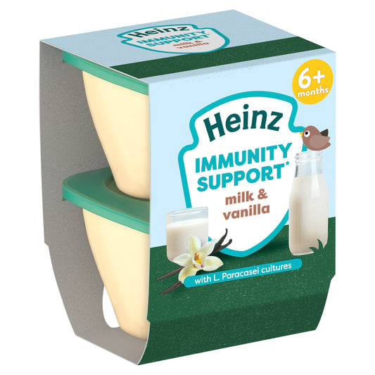 Heinz Immunity Support Milk and Vanilla Pot Baby Food 6m+ 2x100g — image 1