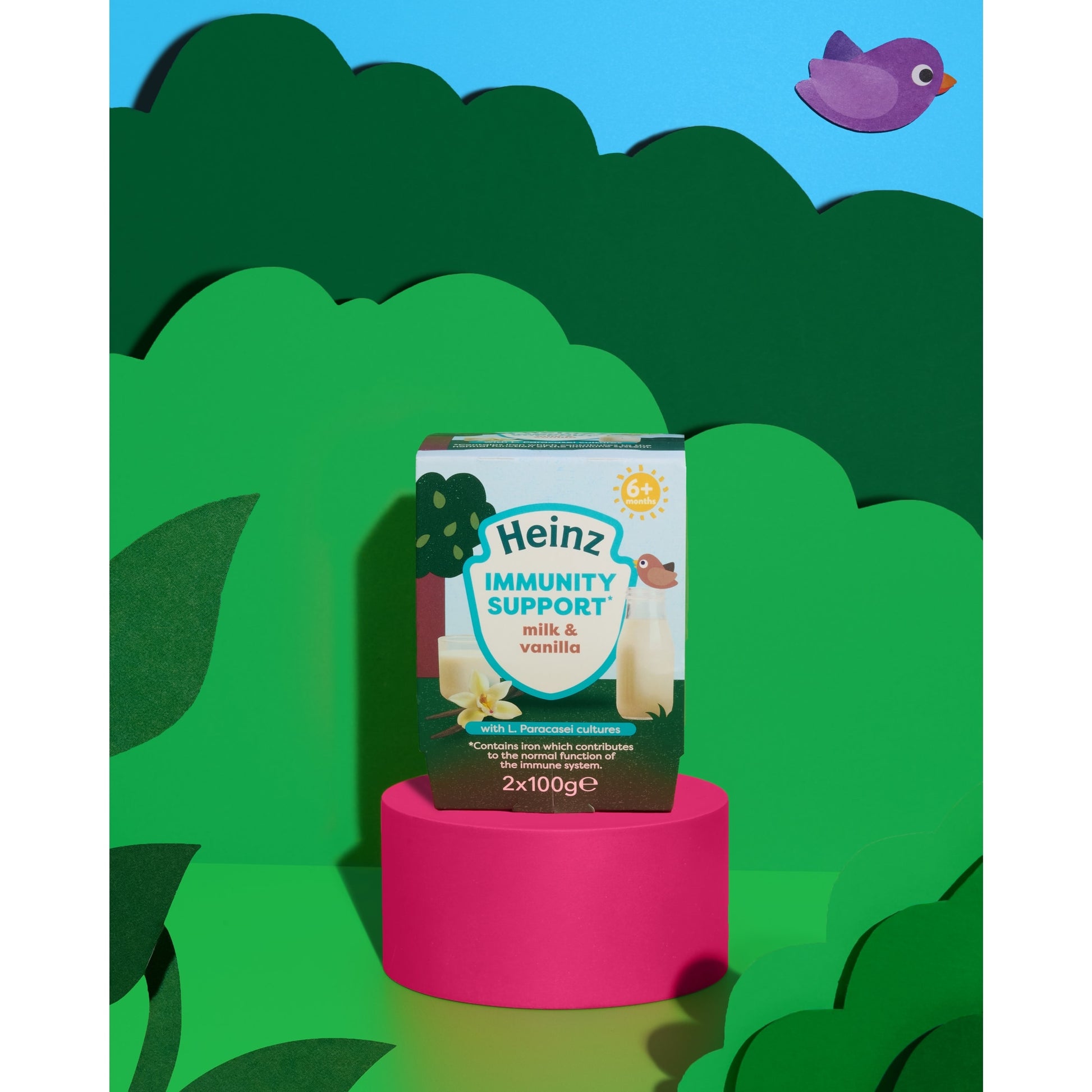 Heinz Immunity Support Milk and Vanilla Pot Baby Food 6m+ 2x100g — image 2