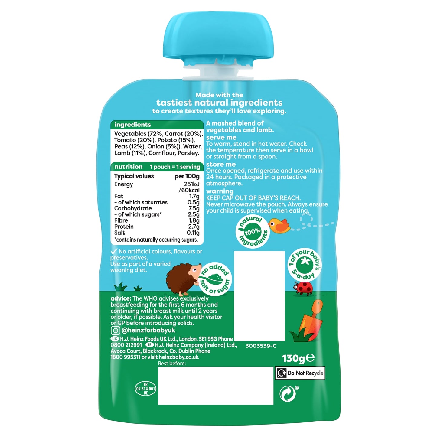 Heinz Lamb Hot Pot Baby Food Pouch 130g — image 2
