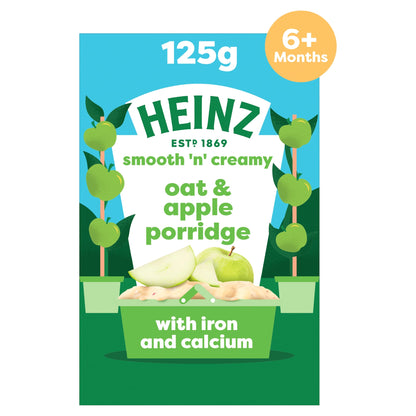 Heinz Oat & Apple Porridge Baby Food 6m+125g — image 1