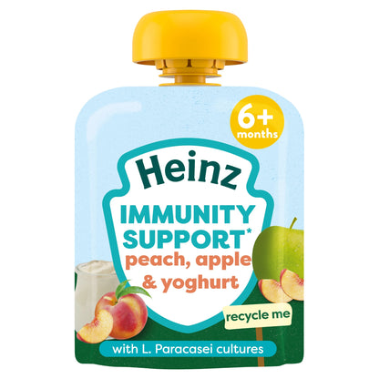 Heinz Peach, Apple & Yoghurt Immunity Support Baby Food Pouch 85g — image 1