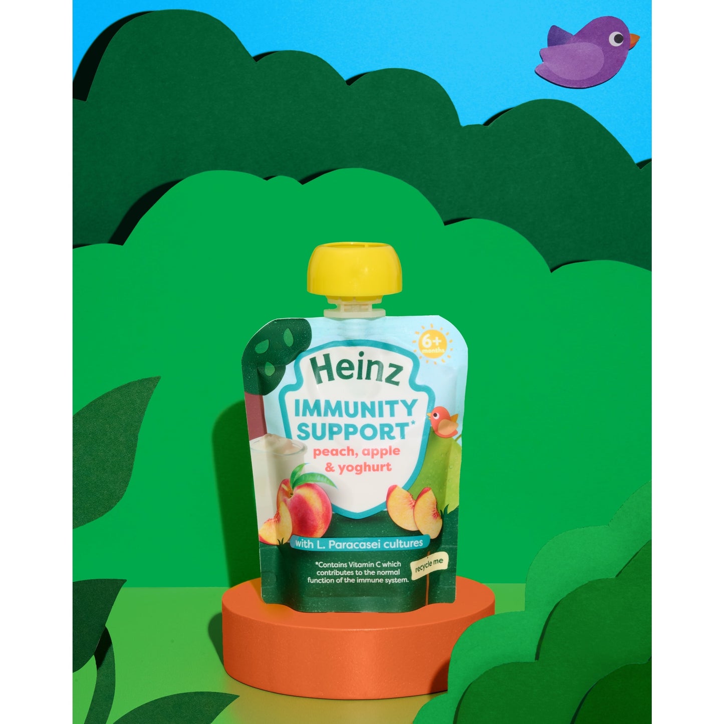 Heinz Peach, Apple & Yoghurt Immunity Support Baby Food Pouch 85g — image 2
