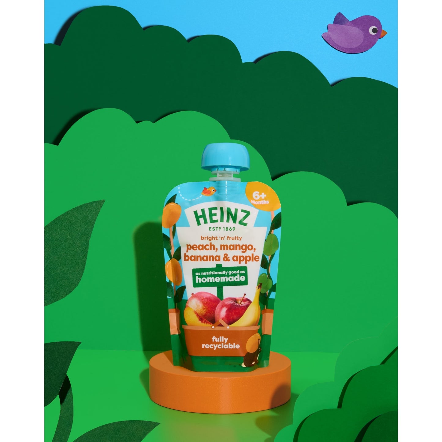 Heinz Peach, Mango, Banana & Apple Baby Food Fruit Puree Pouch 100g — image 3