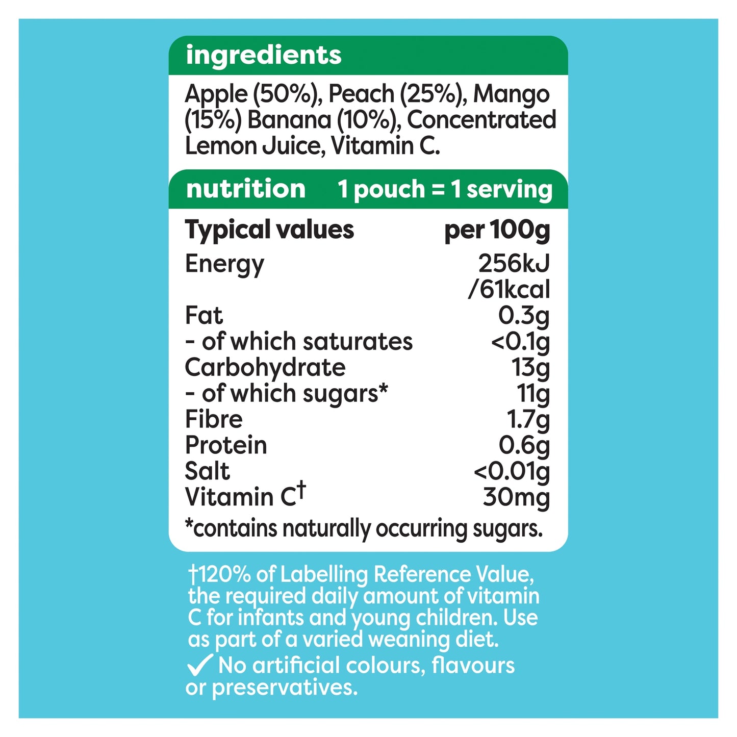 Heinz Peach, Mango, Banana & Apple Baby Food Fruit Puree Pouch 100g — image 5