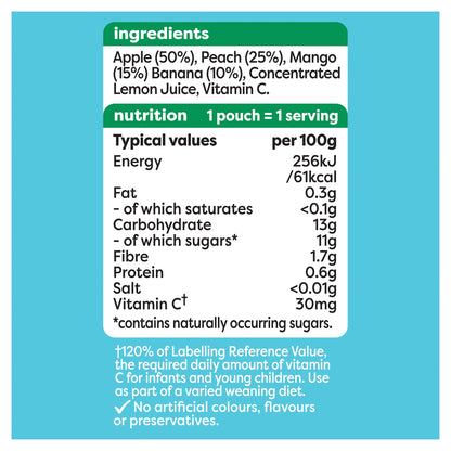 Heinz Peach, Mango, Banana & Apple Baby Food Fruit Puree Pouch 100g — image 5