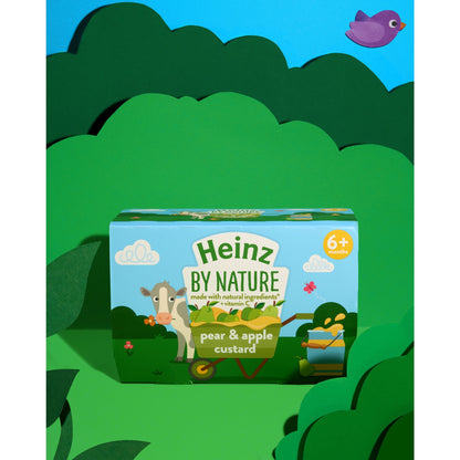 Heinz Pear & Apple Custard Baby Food 4 x 100g — image 3