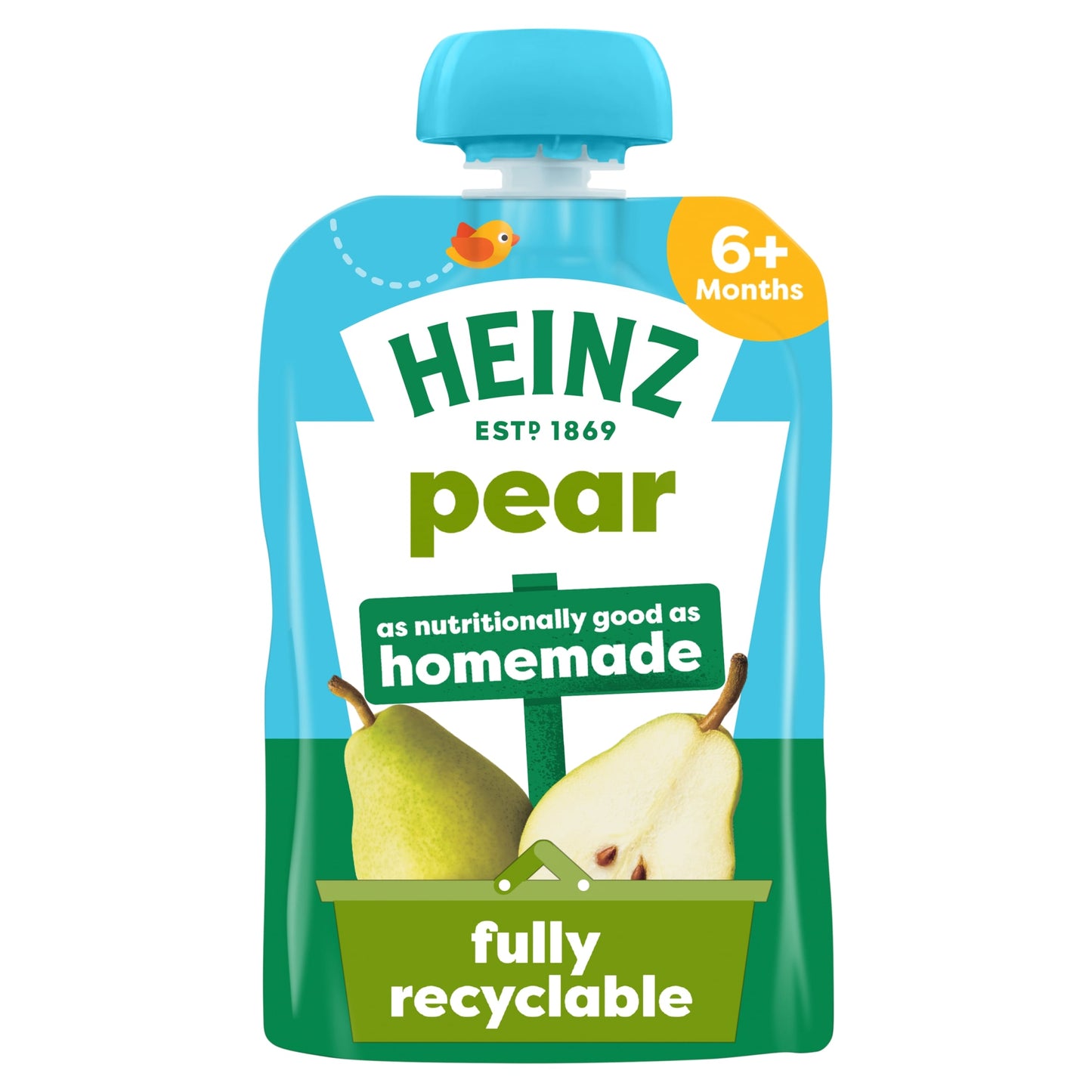 Heinz Pear Baby Food Fruit Puree Pouch 100g — image 1