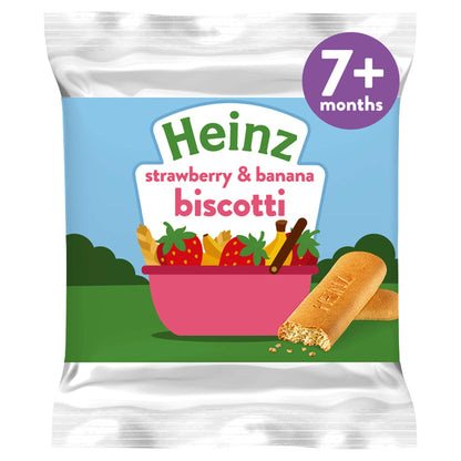 Heinz Strawberry & Banana Biscotti Baby Food Snacks 60g — image 1