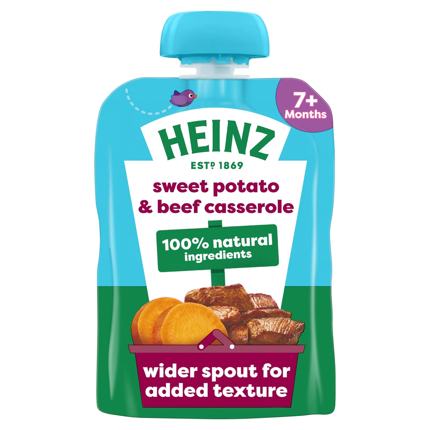 Heinz Sweet Potato & Beef Casserole Baby Food Pouch 130g — image 1