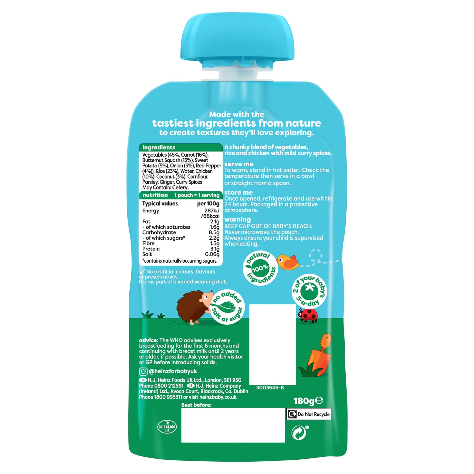 Heinz Thai Chicken Curry Baby Food Pouch 180g — image 2