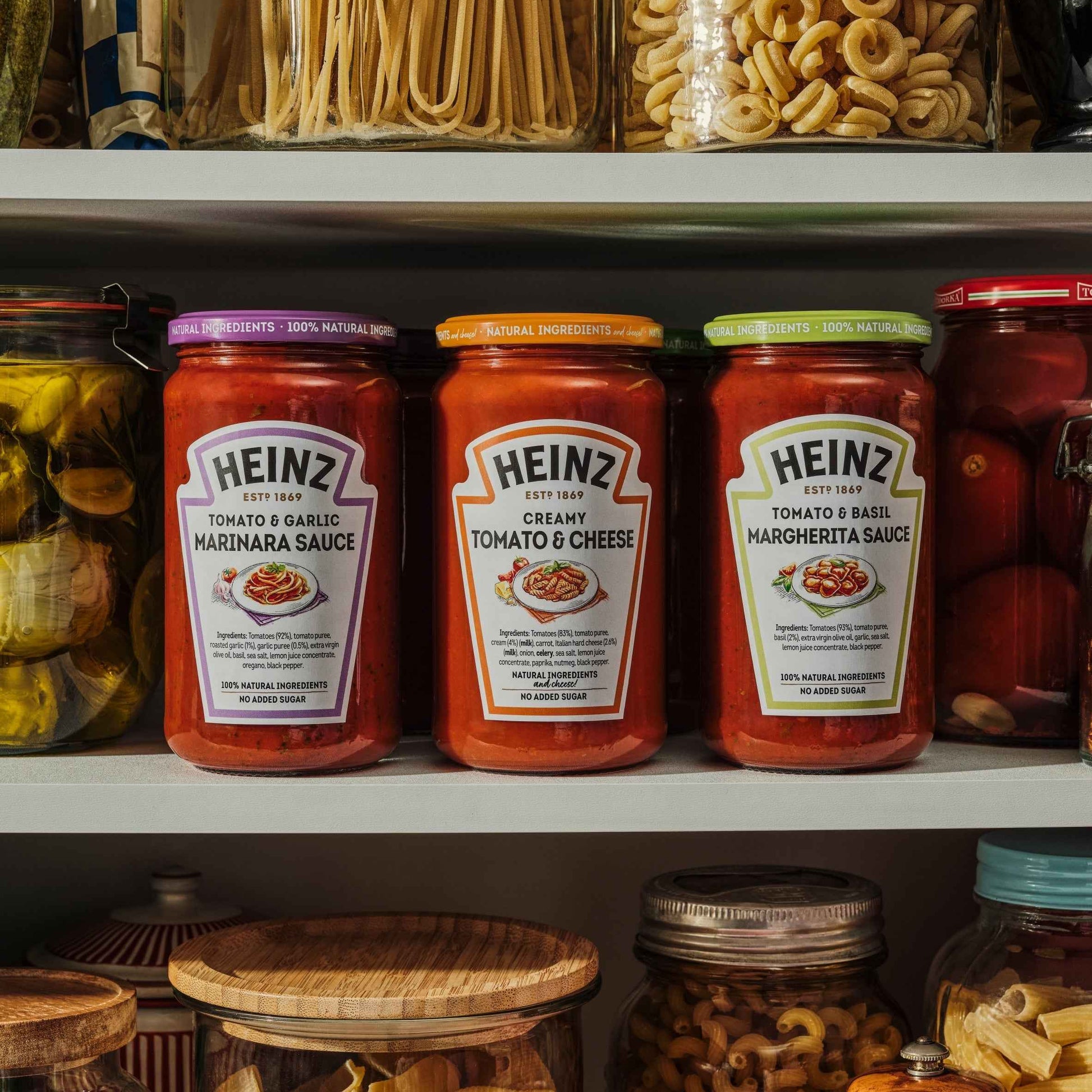 HEINZ Tomato & Basil Margherita Sauce 490g
