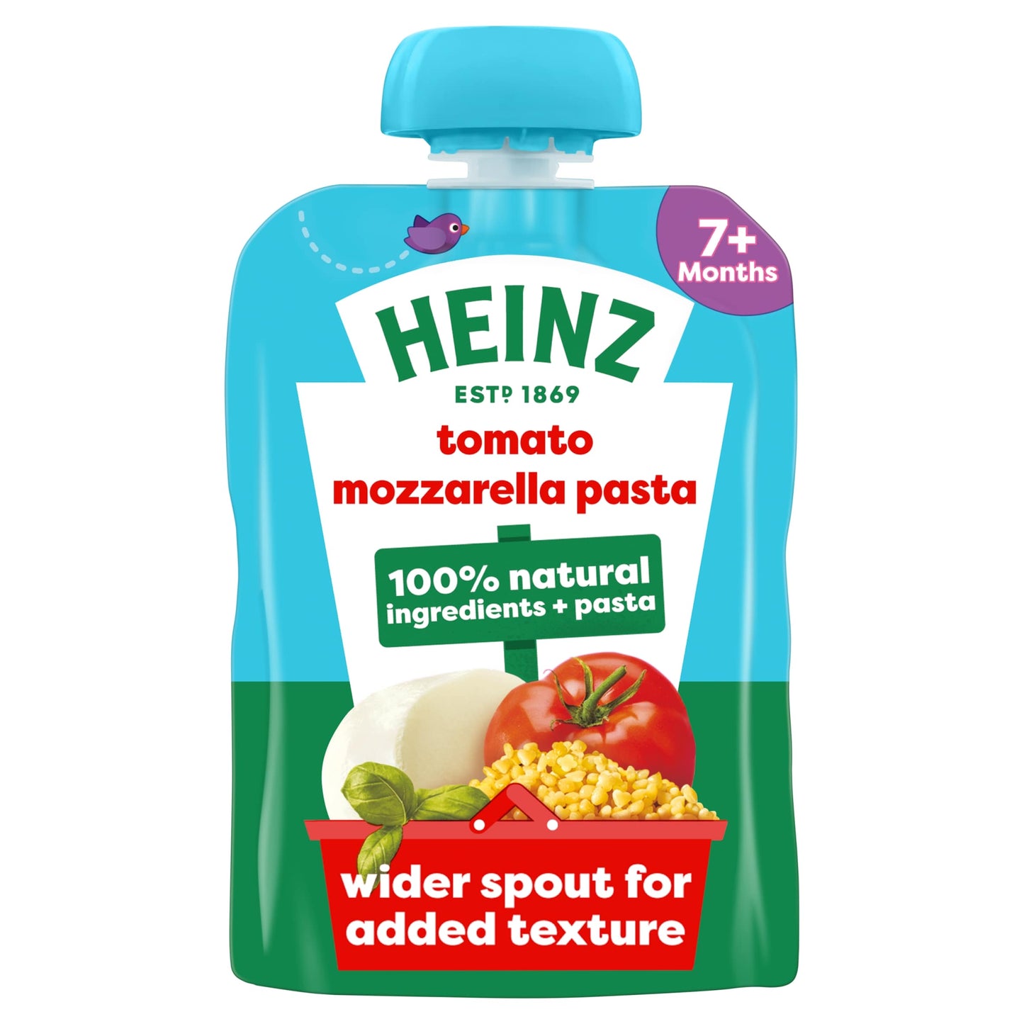 Heinz Tomato Mozzarella Pasta Shapes Baby Food Pouch 130g — image 1