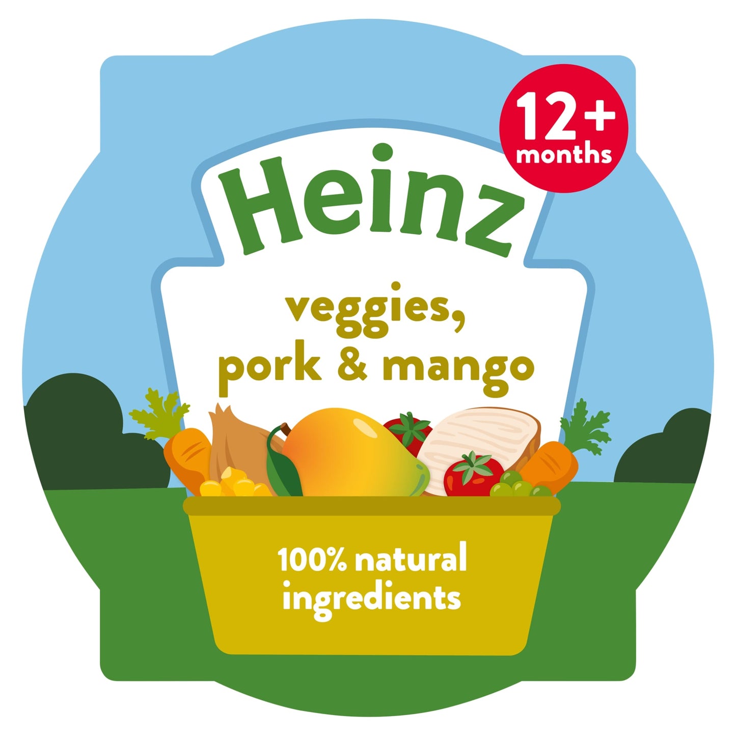 Heinz Veggies, Pork & Mango Baby Food Tray 200g — image 1
