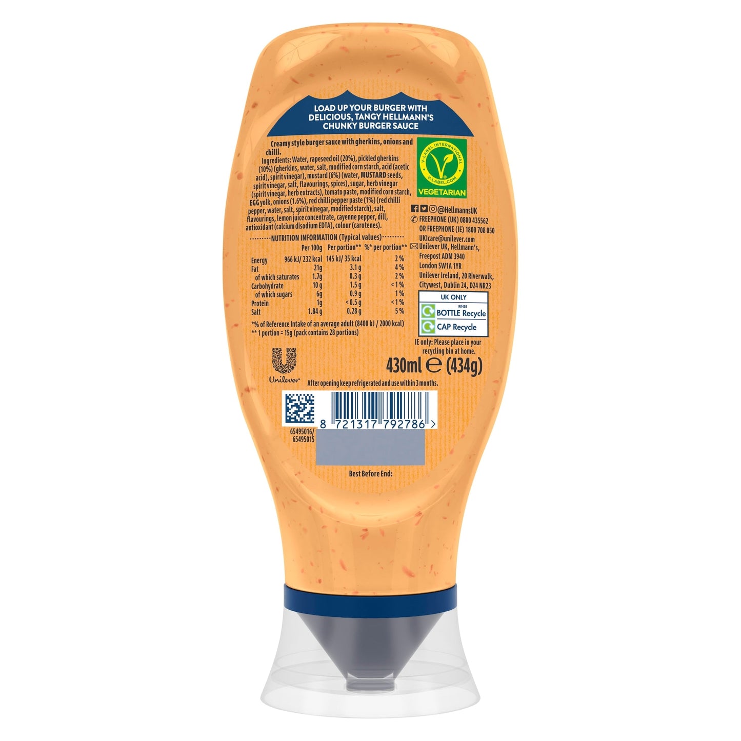 Hellmann's Chunky Burger Sauce 430ml — image 2