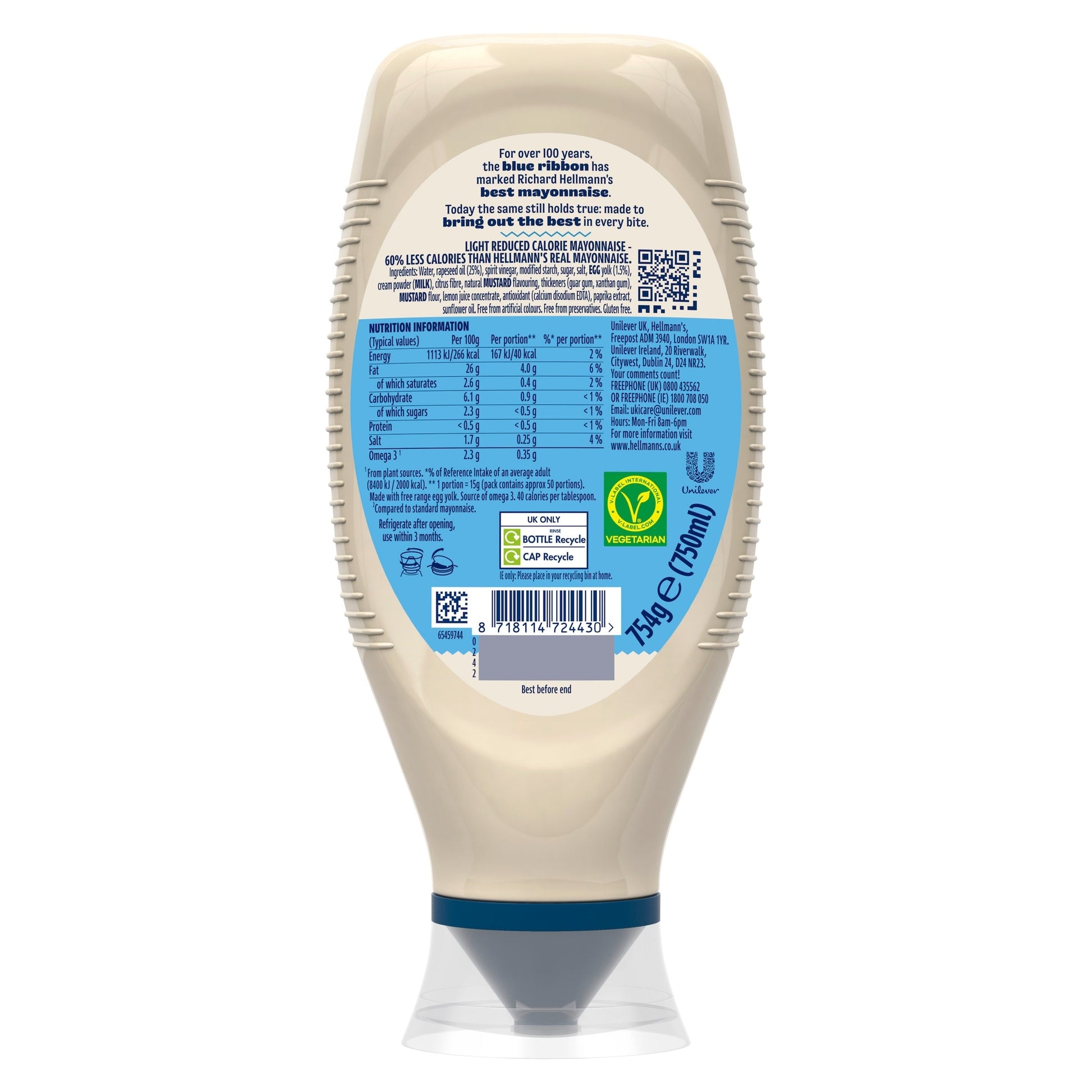 Hellmann's Light Mayonnaise Squeezy 750ml — image 2