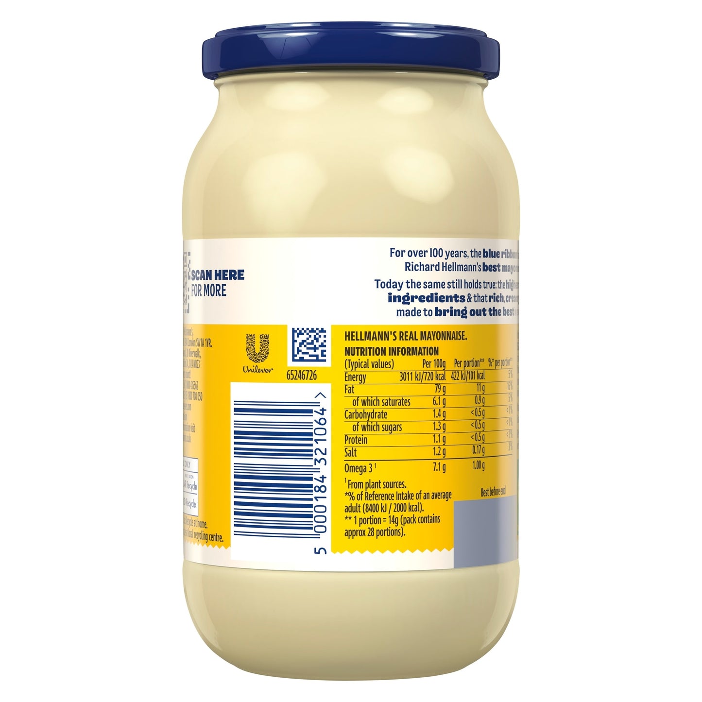 Hellmann's Real Mayonnaise Jar 400g — image 2