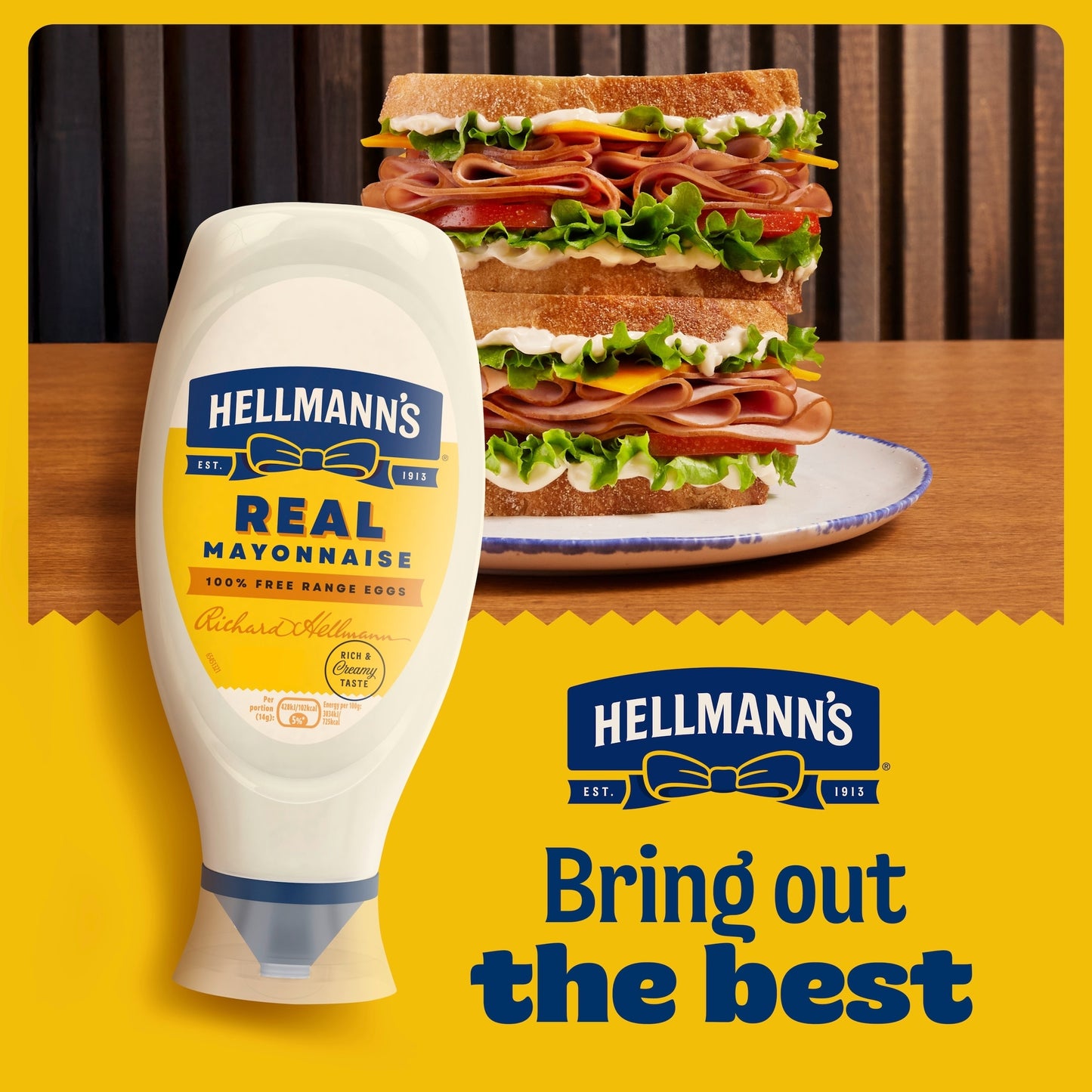 Hellmann's Real Mayonnaise Squeezy 430ml — image 2