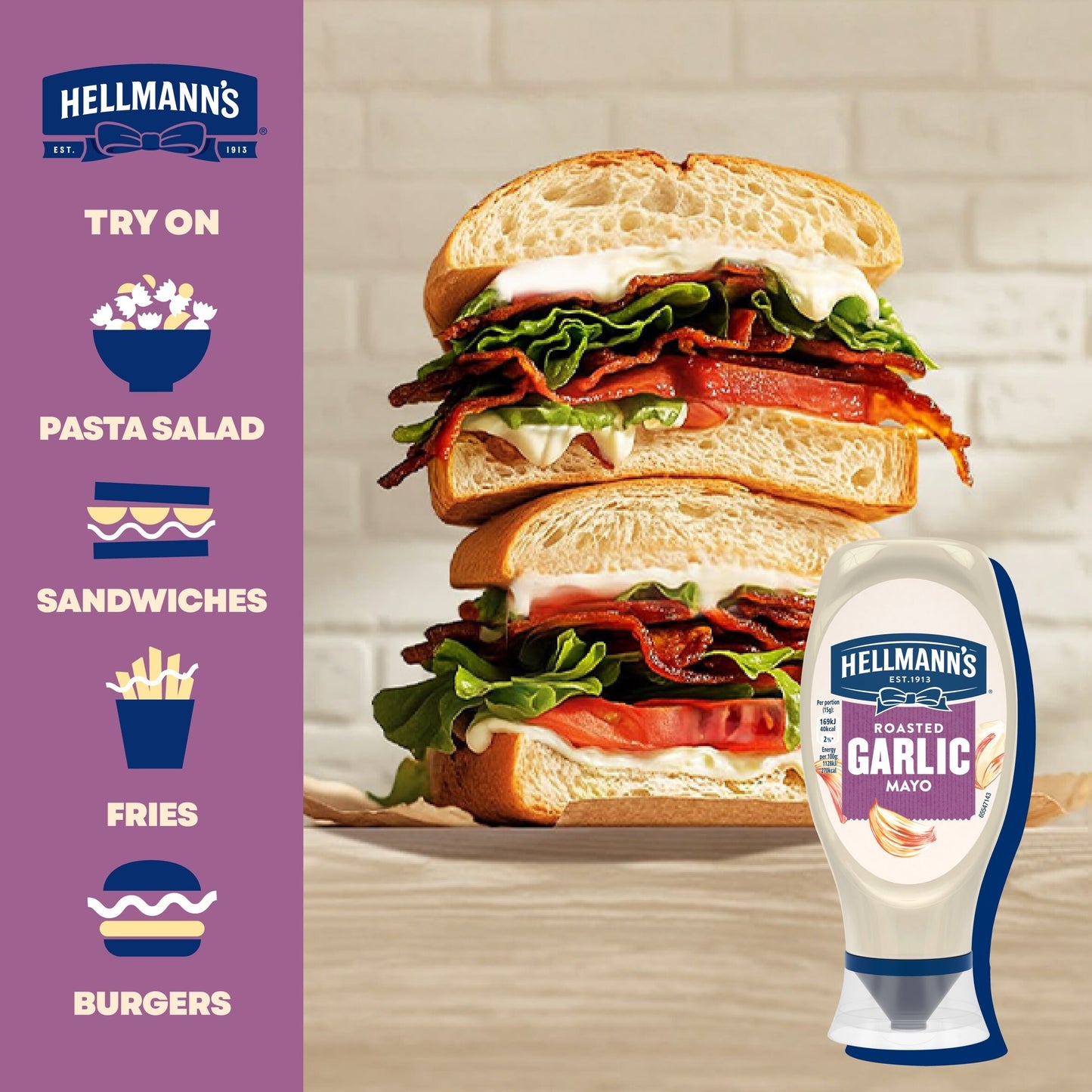 Hellmann's Roasted Garlic Mayo 430ml — image 4