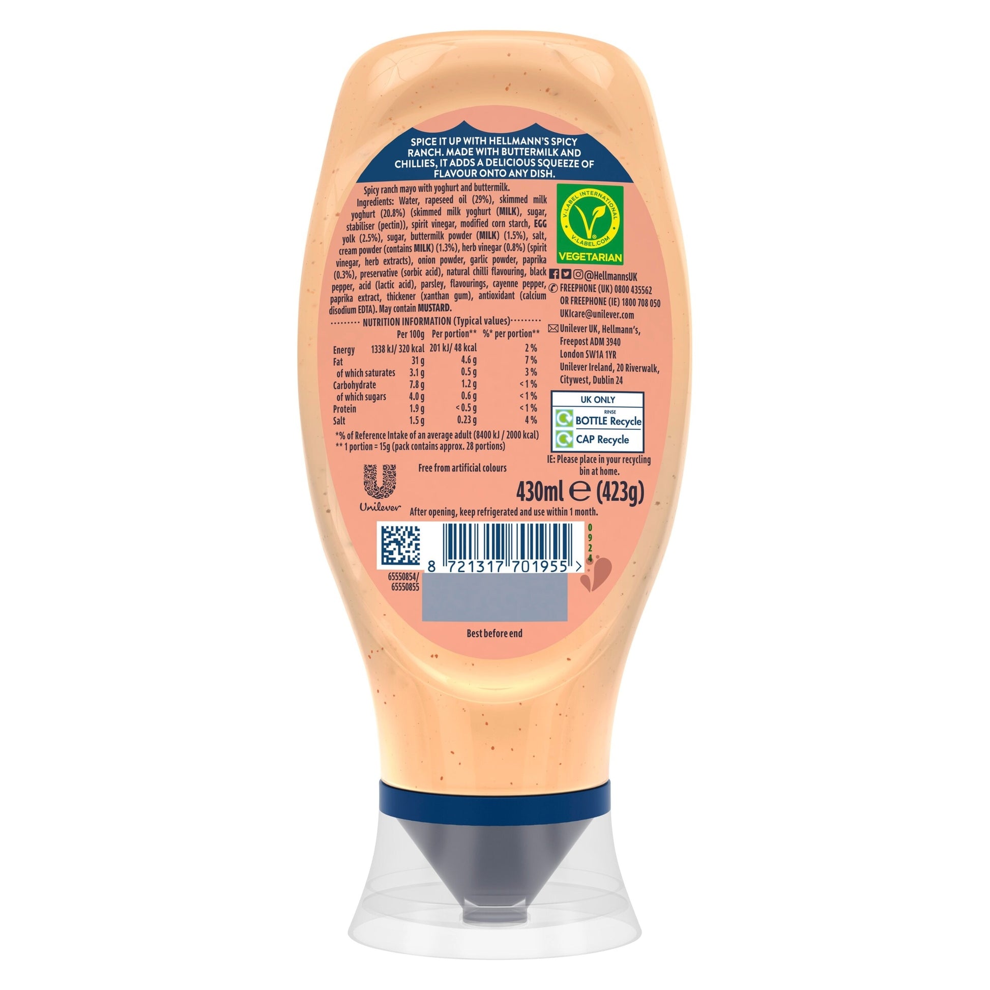 Hellmann's Spicy Ranch Mayo 430ml — image 2
