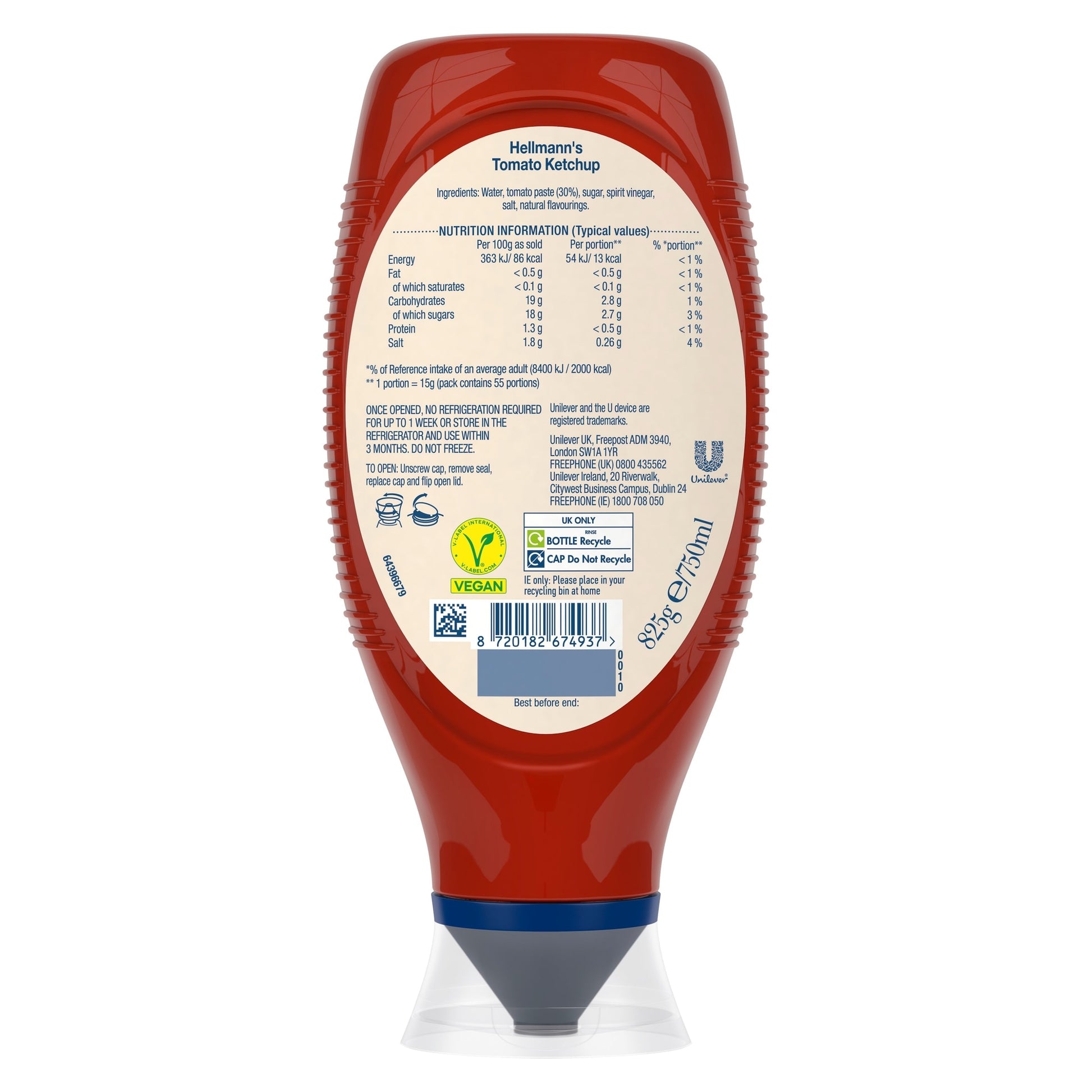 Hellmann's Tomato Ketchup 750ml — image 2