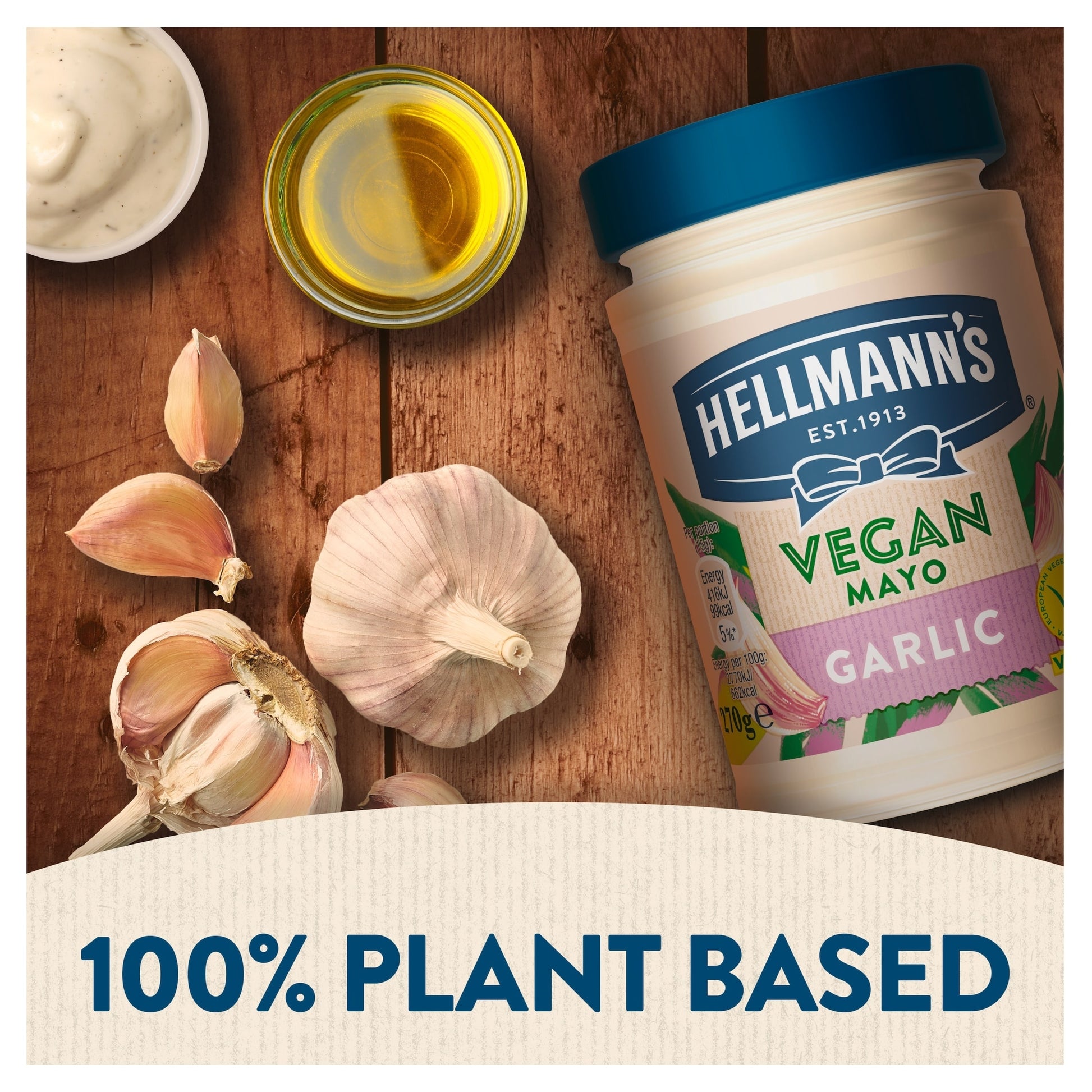 Hellmann’s Vegan Garlic Mayonnaise Jar 270g — image 4