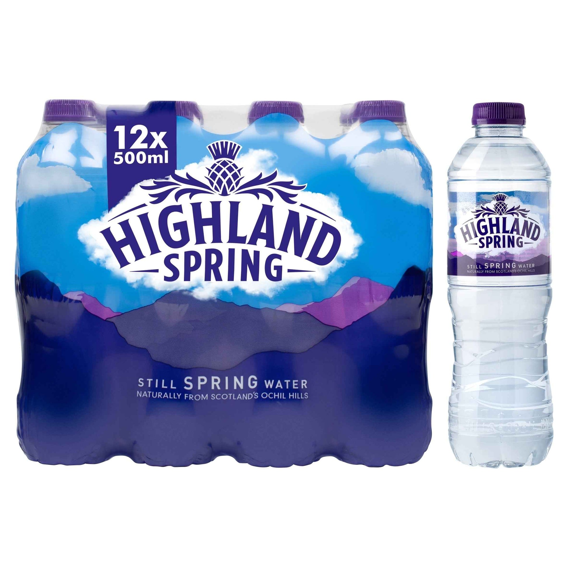 HIGHLAND SPRING Still Bottled Water 12 X 500ml