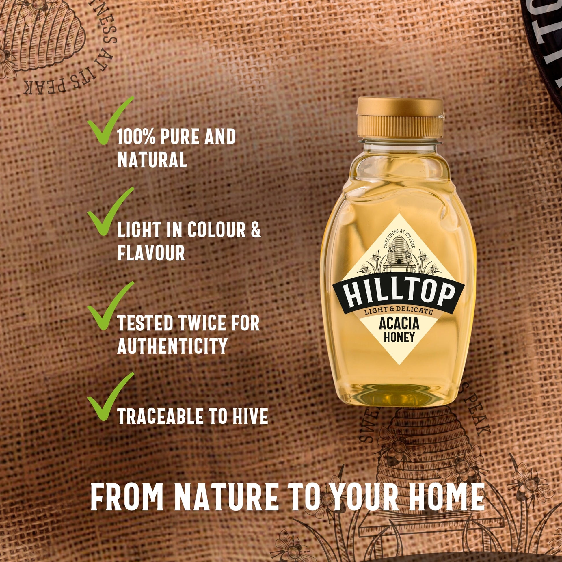 Hilltop Acacia Honey 340G — image 2