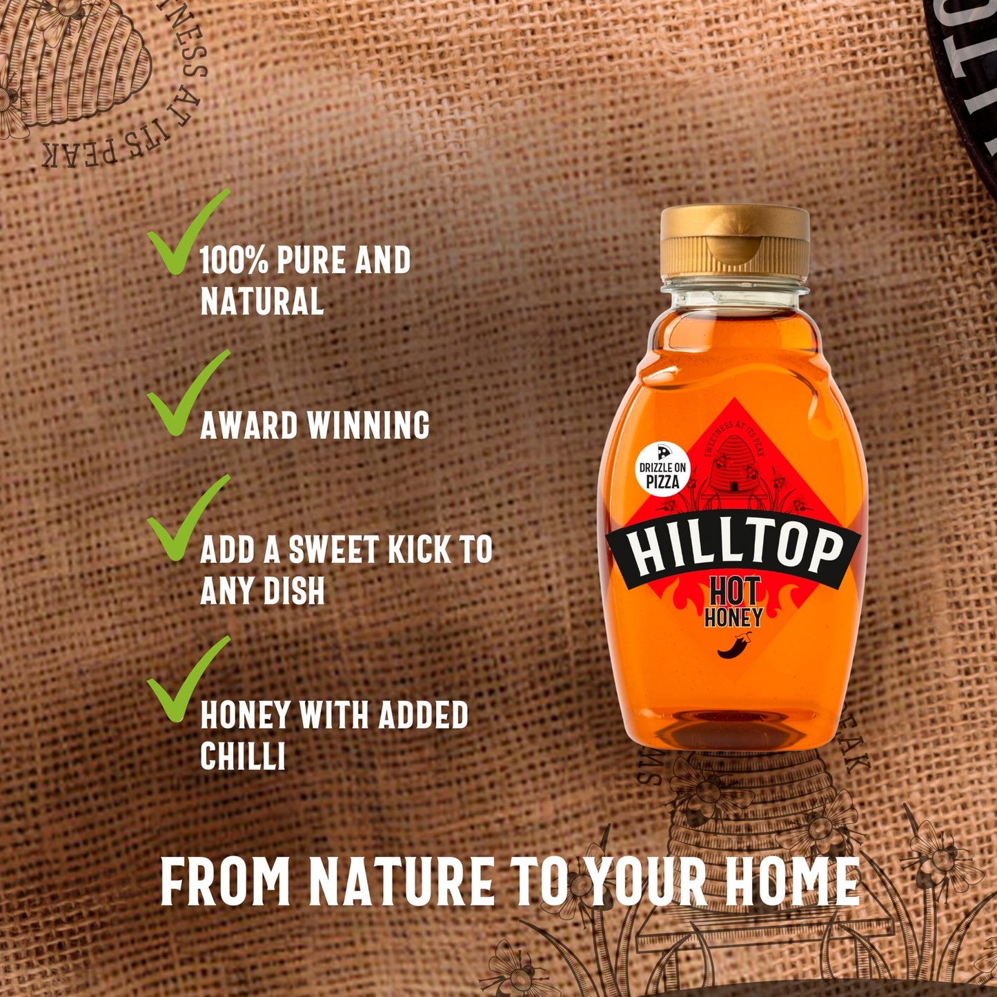 Hilltop Hot Honey 340g — image 2