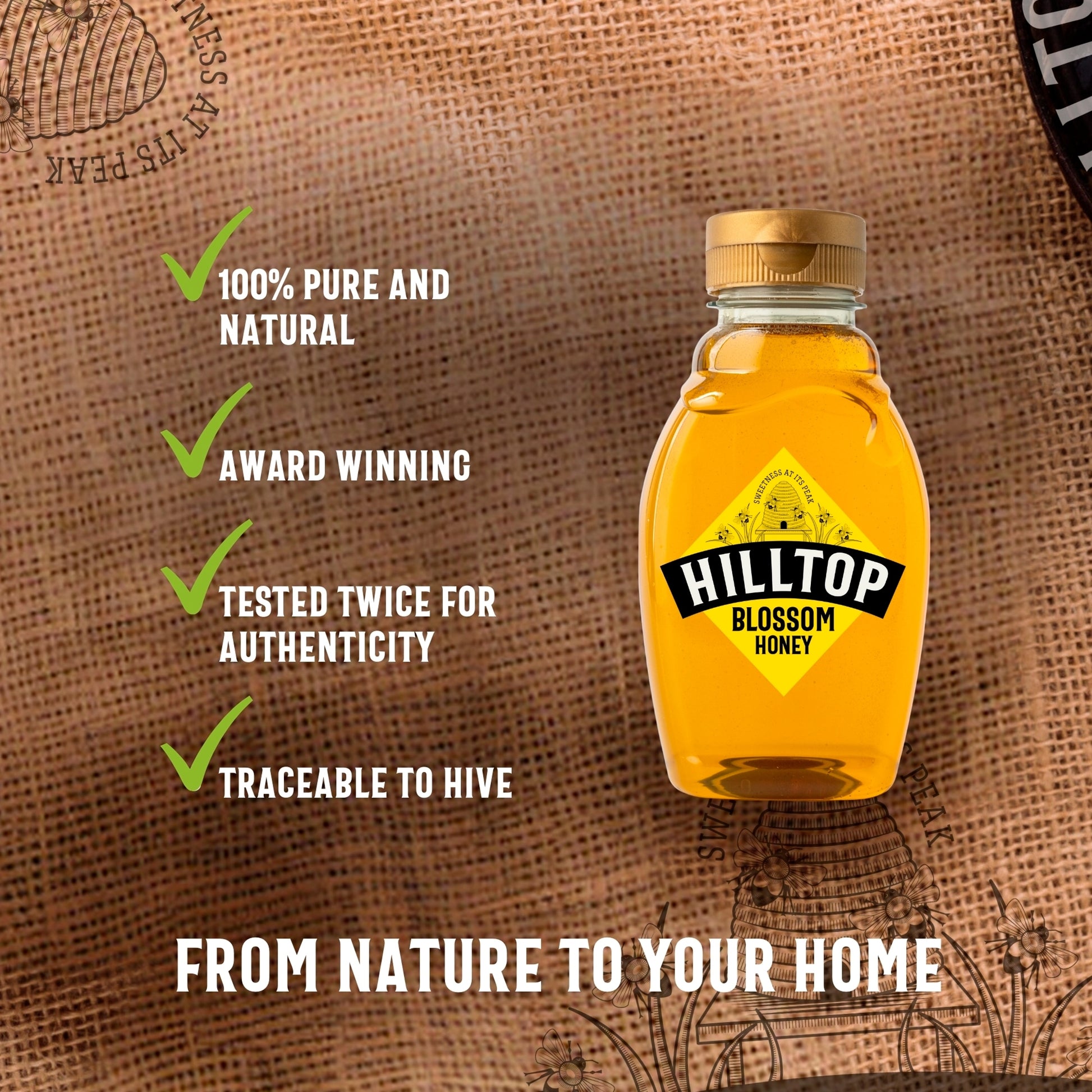 Hilltop Squeezy Blossom Honey 340G — image 4