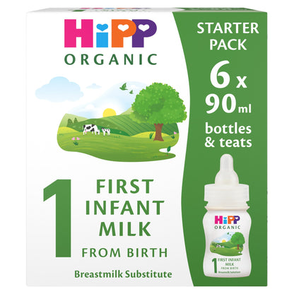 Hipp Organic 1 First Infant Baby Milk Ready To Eat 6X90ml — image 1