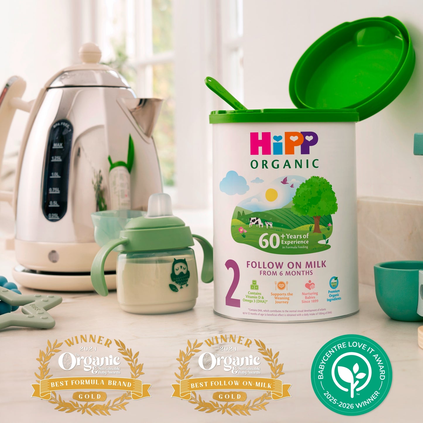 HiPP Organic 2 Follow on Baby Milk Powder Formula, From 6 Months, 800g — image 2