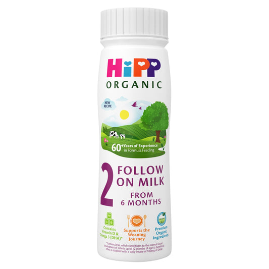 Hipp Organic 2 Follow On Baby Milk Ready To Feed Bottle 6 Month Plus 200Ml — image 1