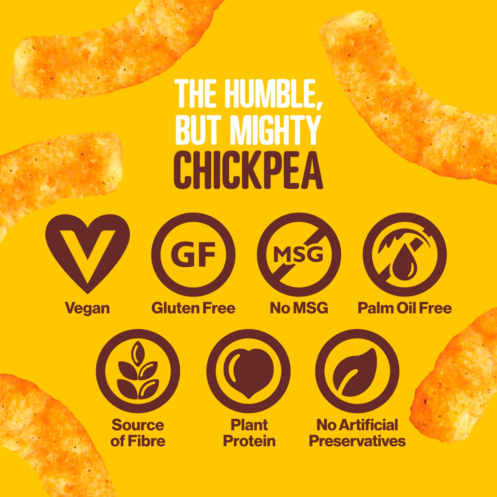 Hippeas Salt & Vinegar Vibes Chickpea Puff Snacks 5 Pack 15g — image 3