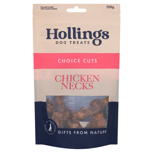 Hollings Chicken Necks Natural Dog Treats 120g — image 1