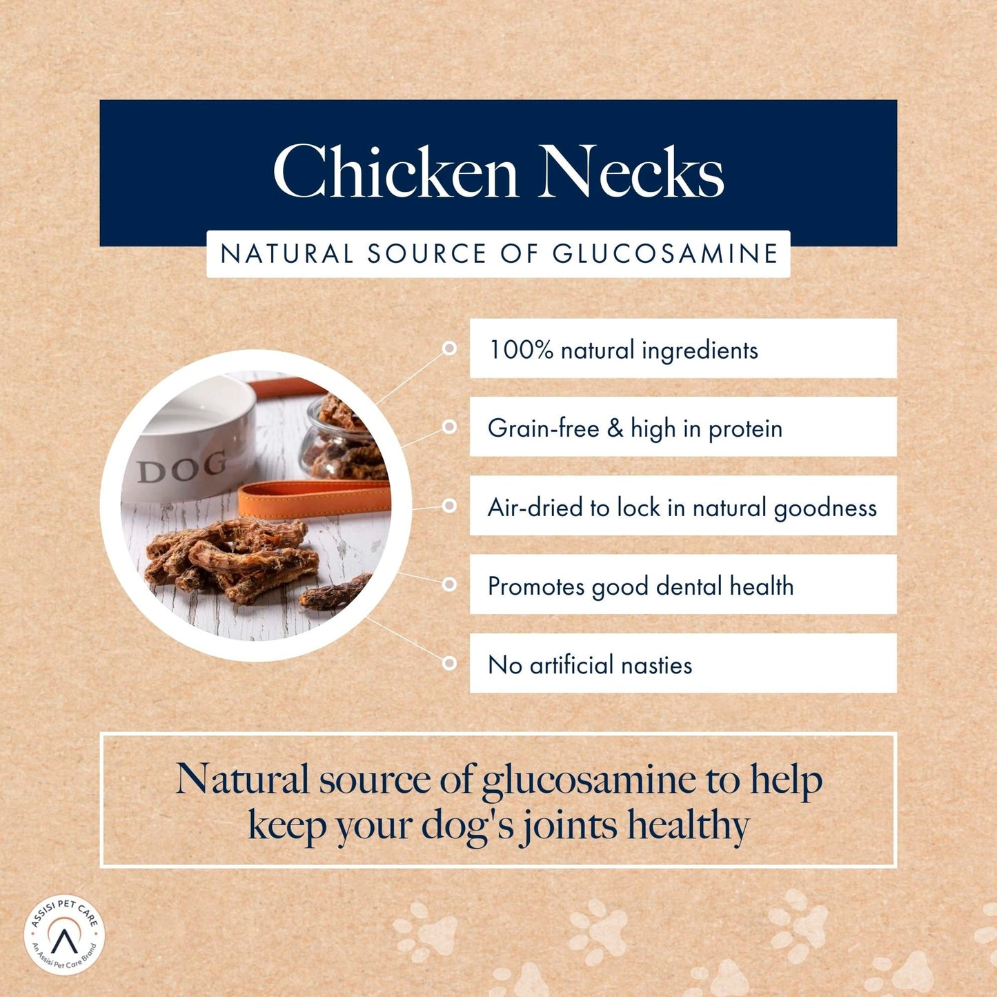 Hollings Chicken Necks Natural Dog Treats 120g — image 3