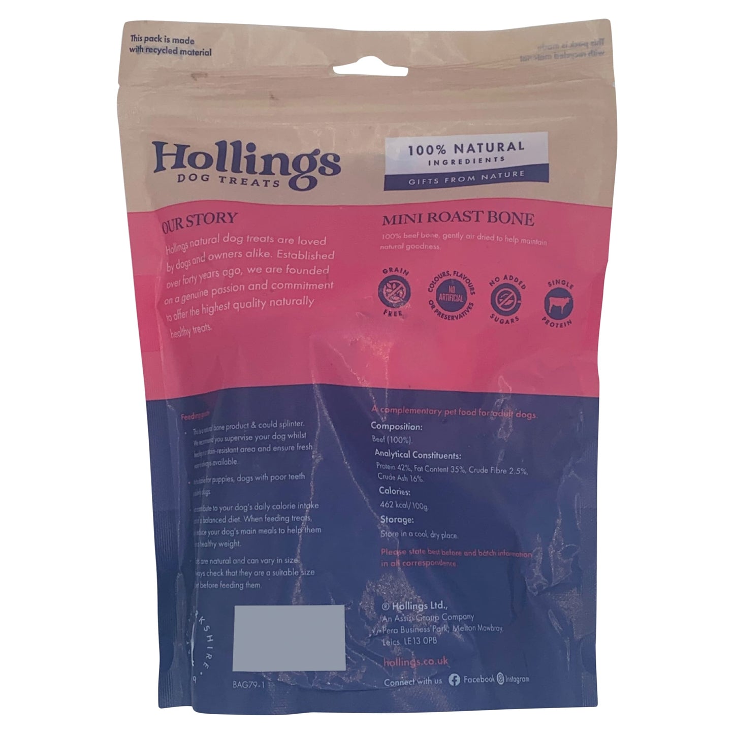 Hollings Choice Cuts Mini Roast Bone Dog Treats 2 Pack — image 2