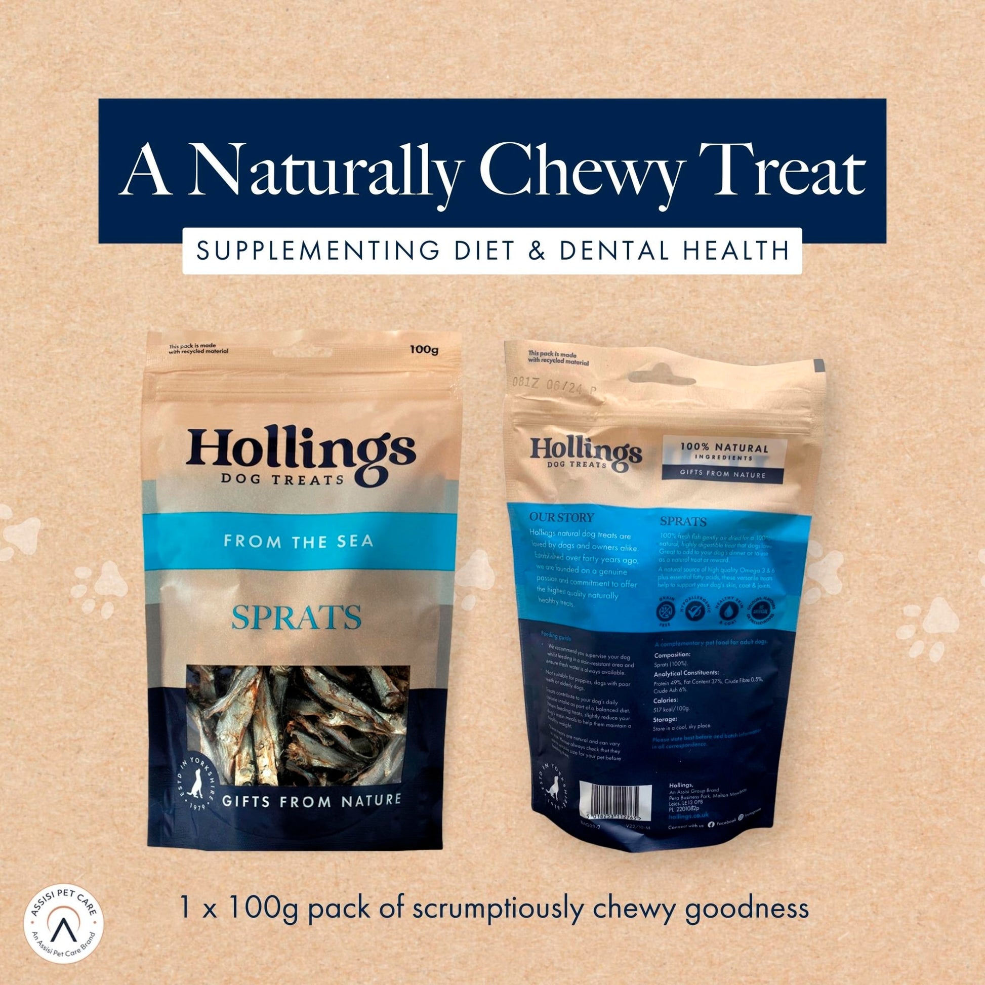 Hollings Dog Treats Sprats 100g — image 2