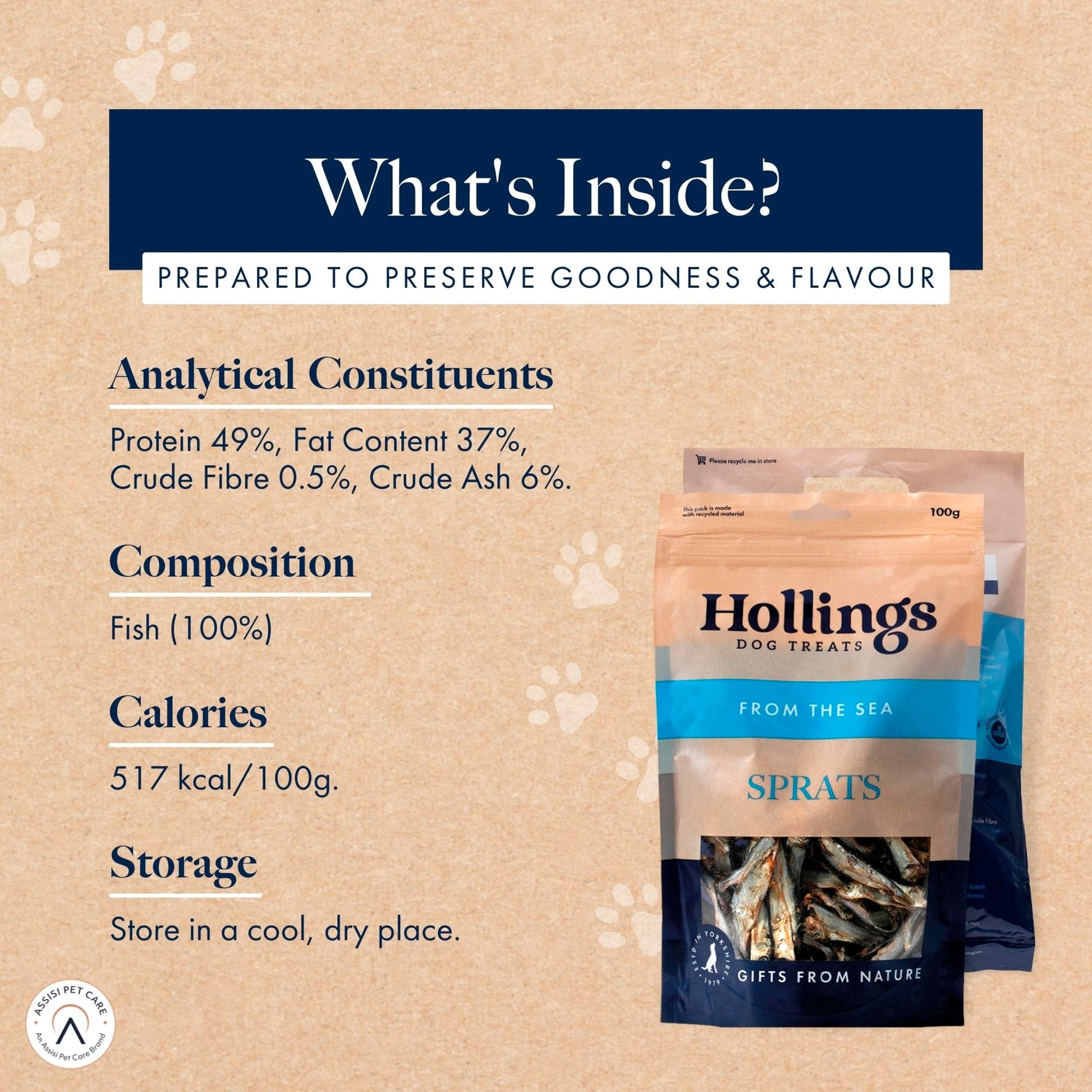 Hollings Dog Treats Sprats 100g — image 5