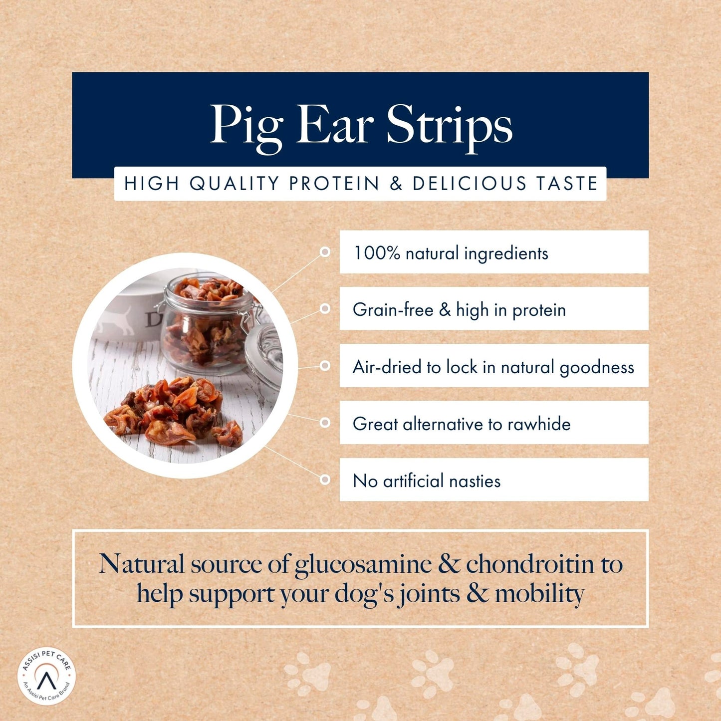 Hollings Pig Ear Strips Natural Dog Treats 150g — image 3
