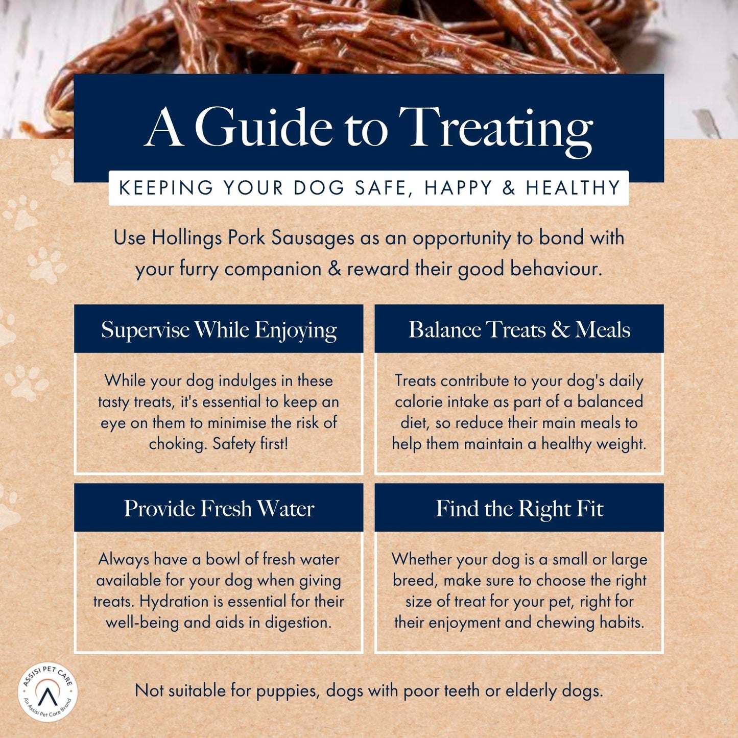 Hollings Pork Sausages Natural Dog Treats 200g — image 5