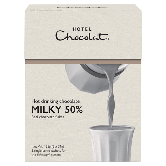 Hotel Chocolat Hot Drinking Chocolate Milky 50% 5 x 31g — image 1