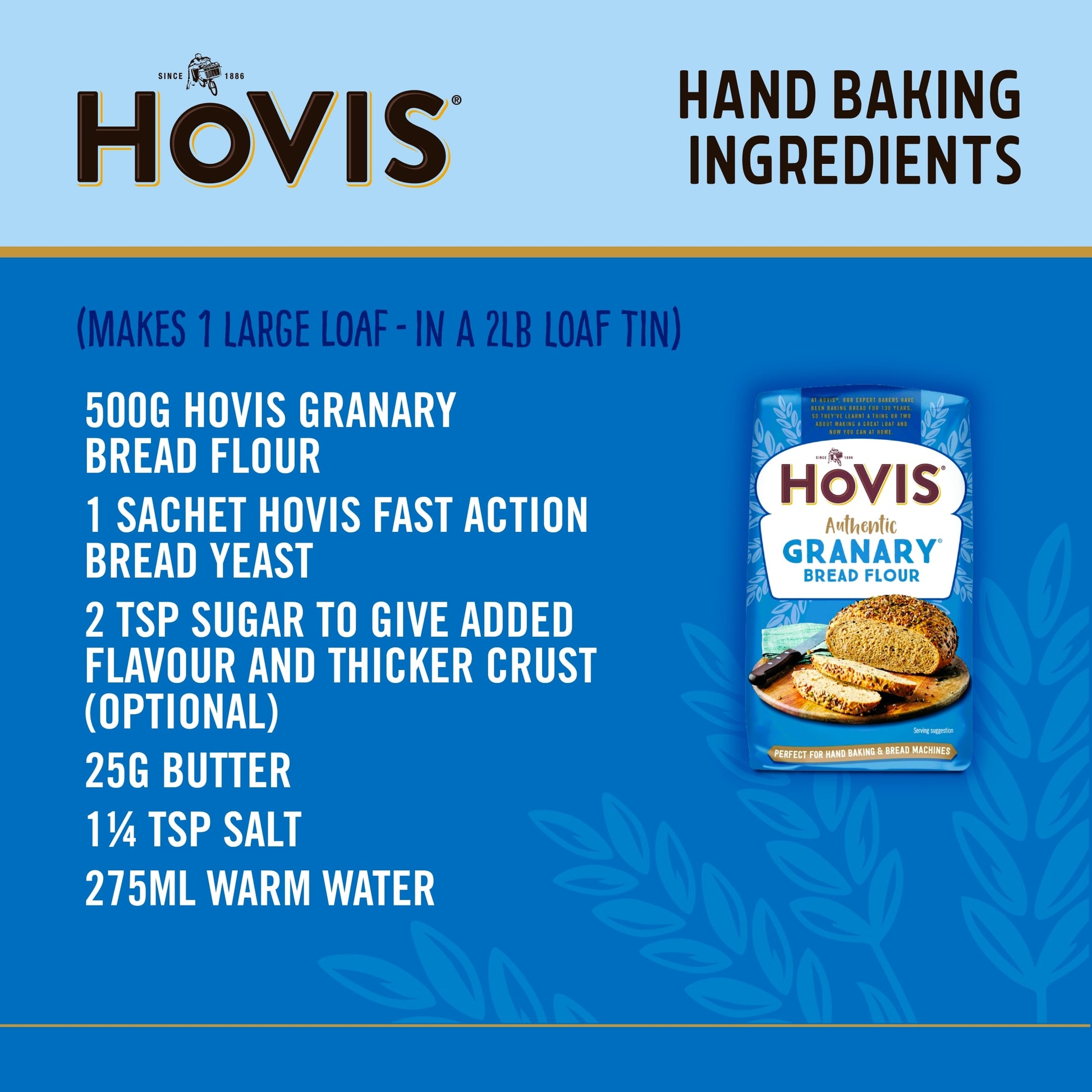 Hovis Baking Authentic Granary Bread Flour 1kg — image 3