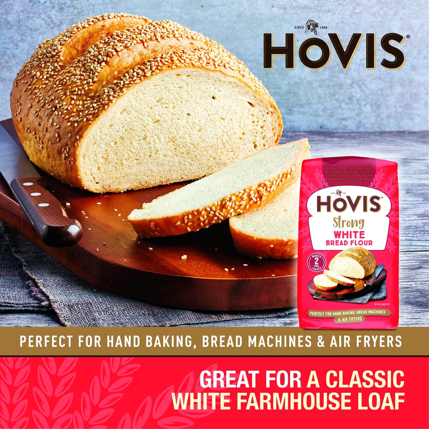 Hovis Baking Strong White Bread Flour 1kg — image 2