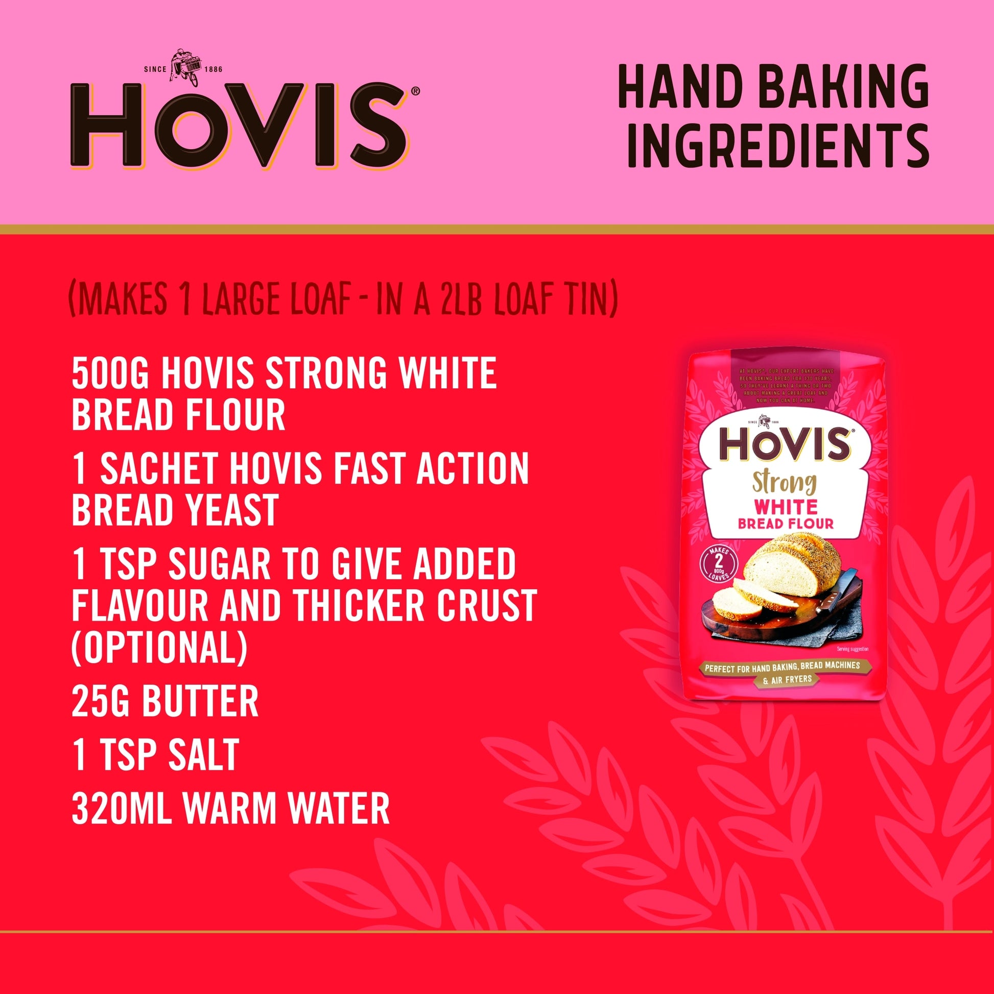 Hovis Baking Strong White Bread Flour 1kg — image 3
