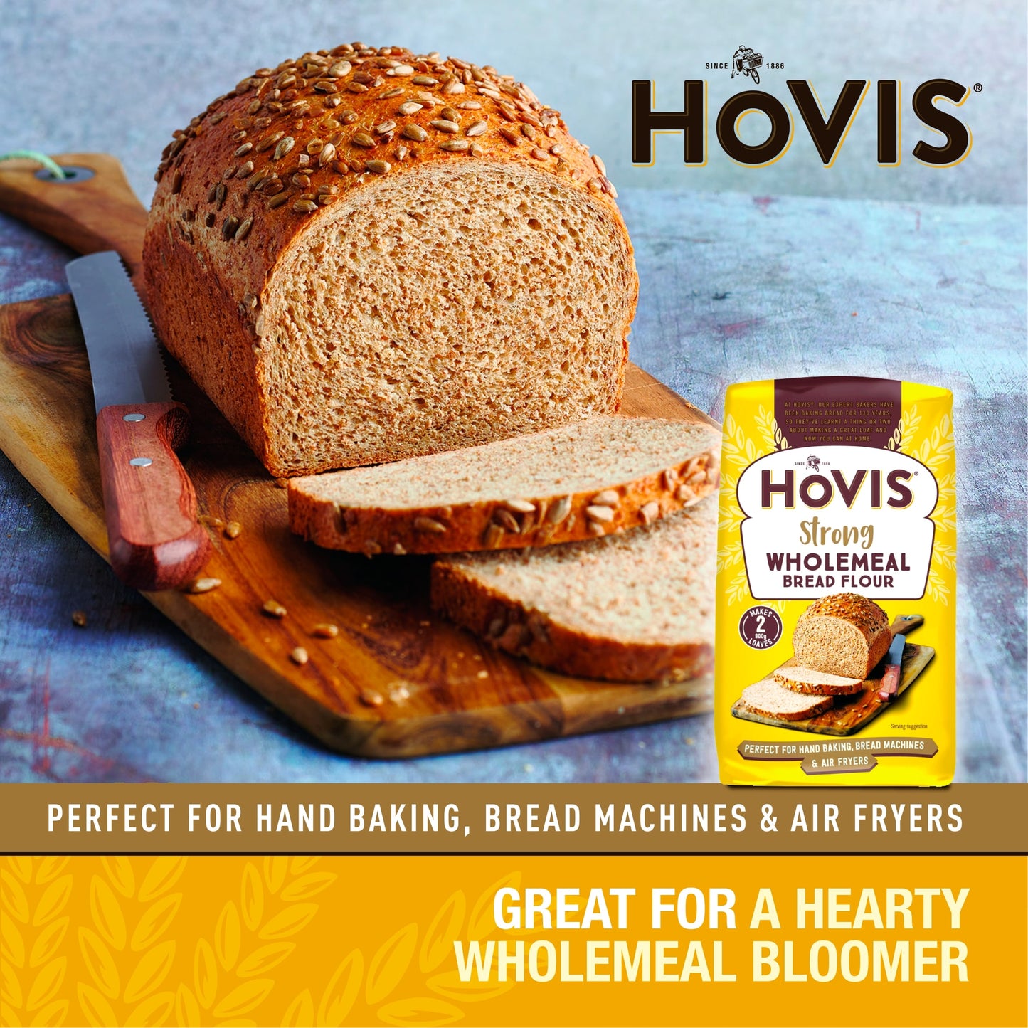 Hovis Baking Strong Wholemeal Bread Flour 1kg — image 2