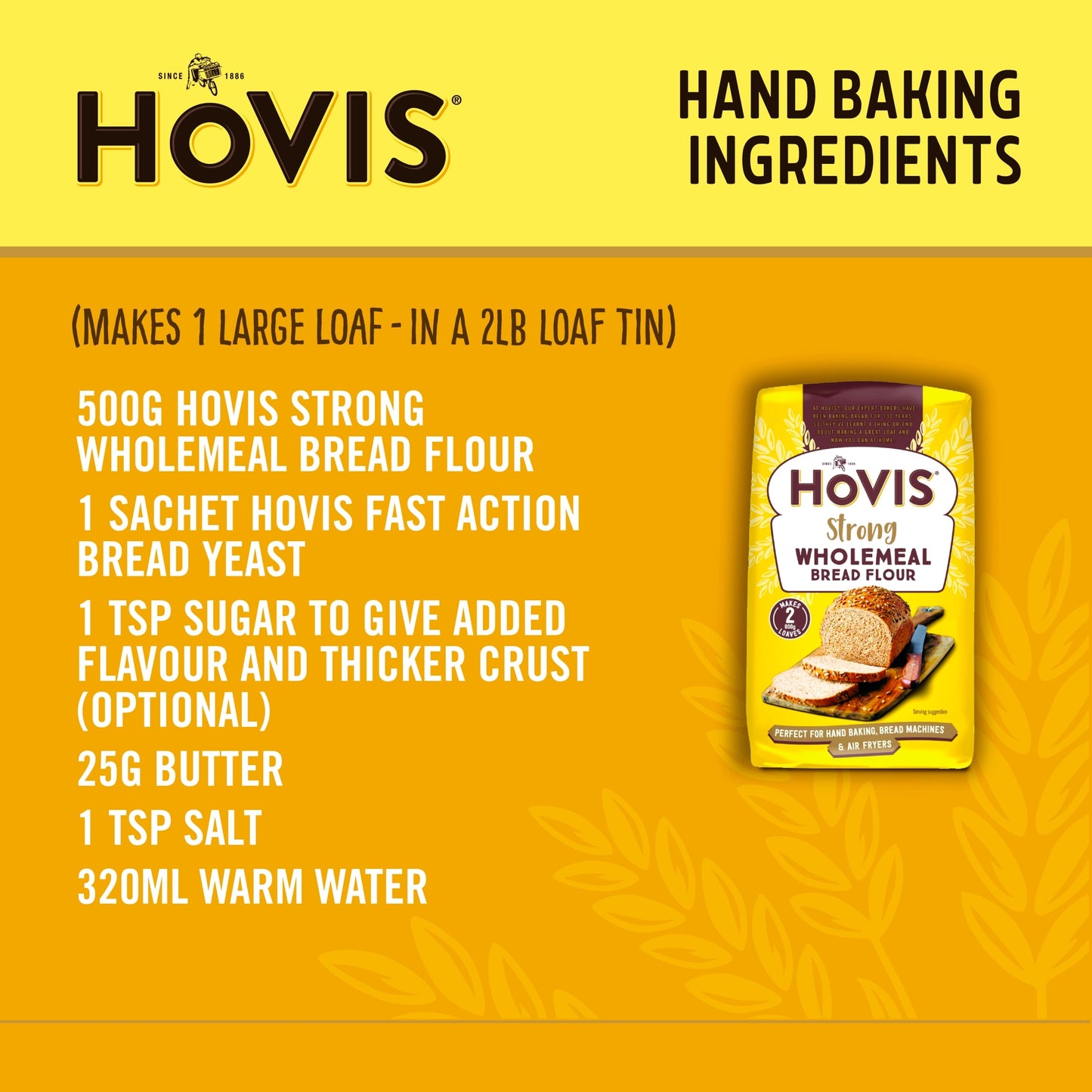 Hovis Baking Strong Wholemeal Bread Flour 1kg — image 3
